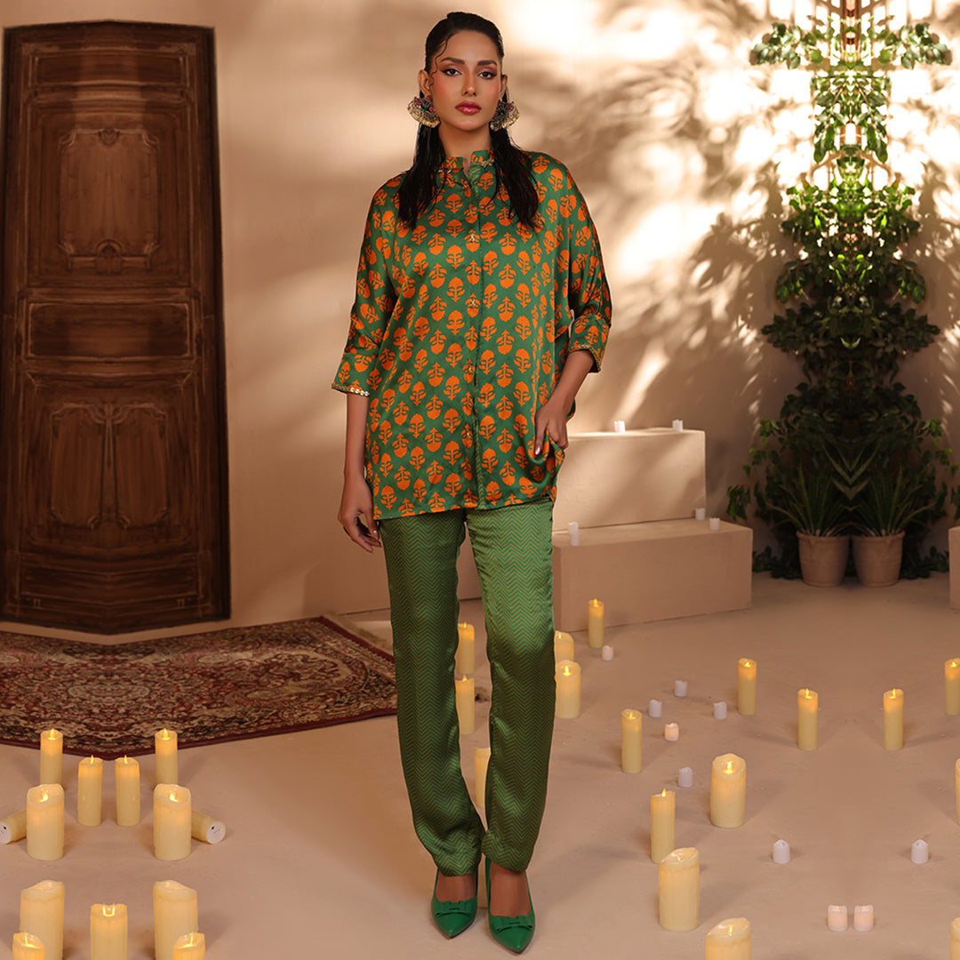 2 Pc Silk Formal Co-Ord Set - ZL25-C06-01