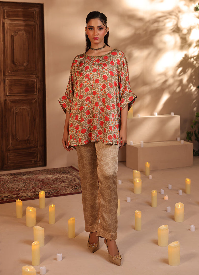 2 Pc Silk Formal Co-Ord Set