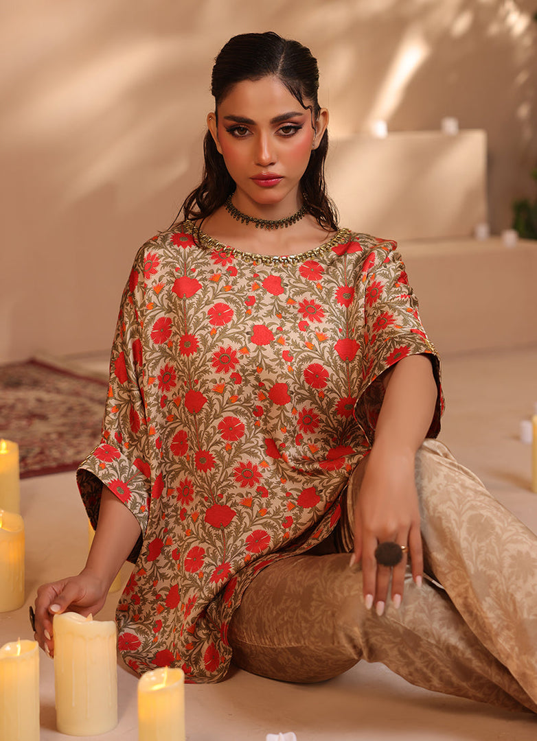 2 Pc Silk Formal Co-Ord Set