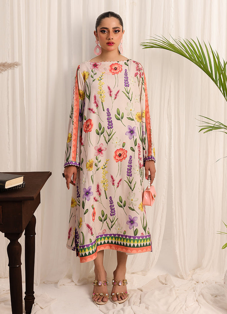 1 Pc Poly Silk Long Dress