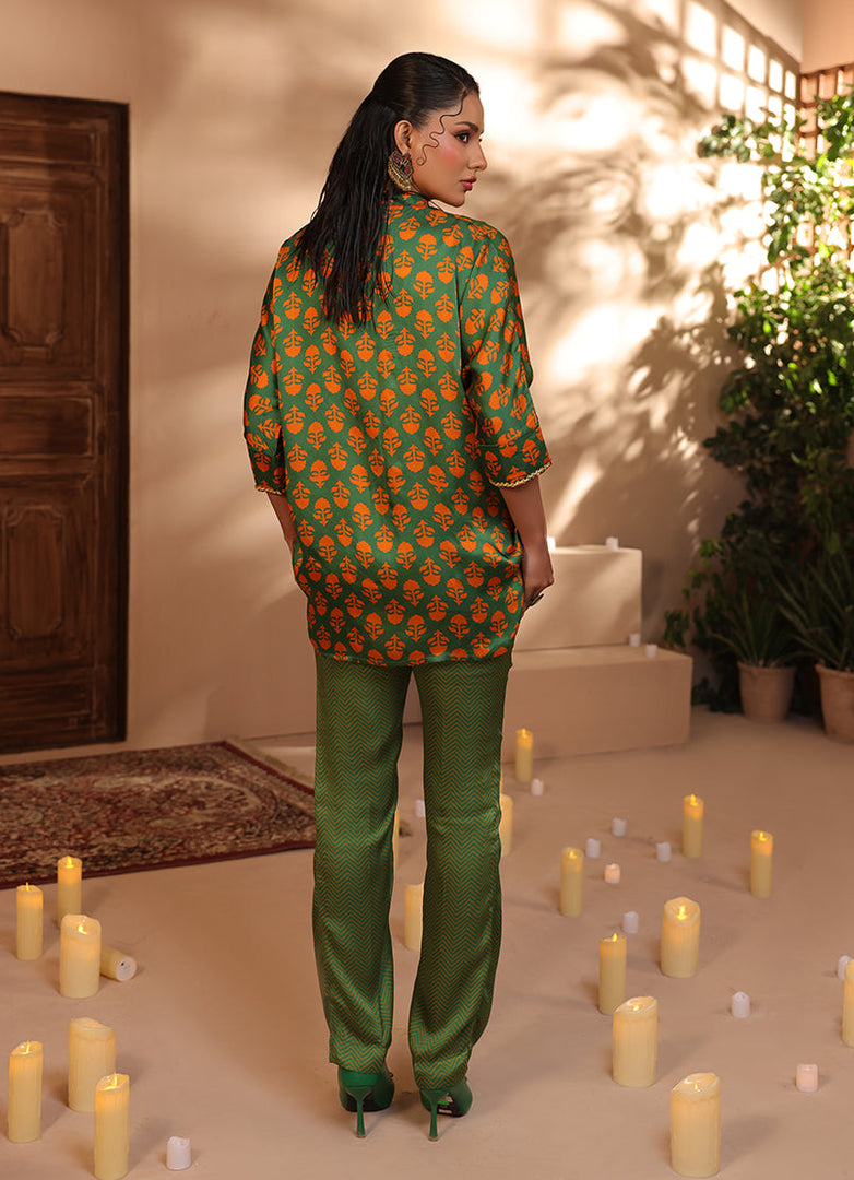 2 Pc Silk Formal Co-Ord Set