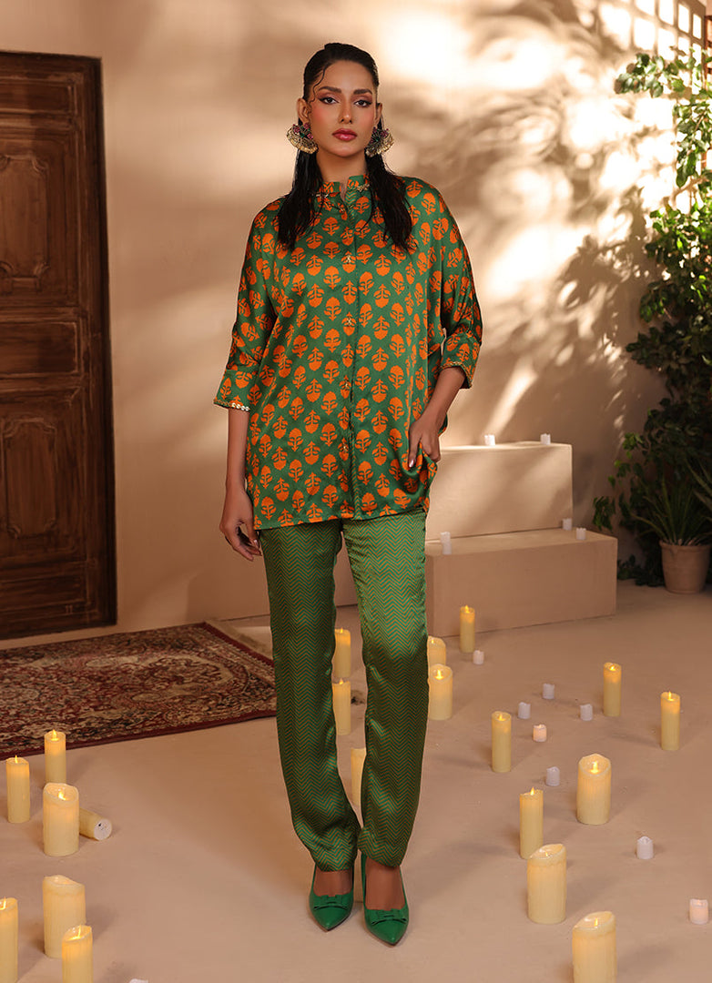 2 Pc Silk Formal Co-Ord Set