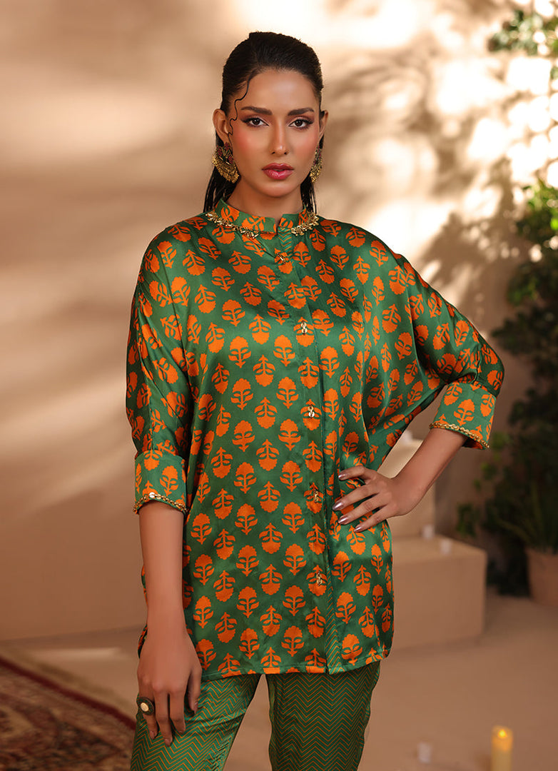 2 Pc Silk Formal Co-Ord Set