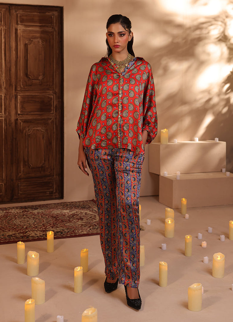 2 Pc Silk Formal Co-Ord Set