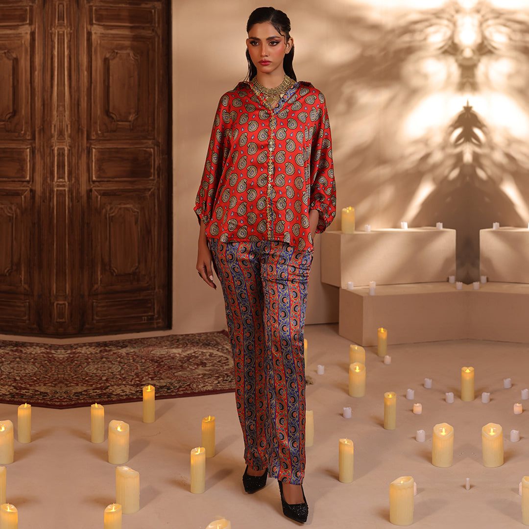 2 Pc Silk Formal Co-Ord Set