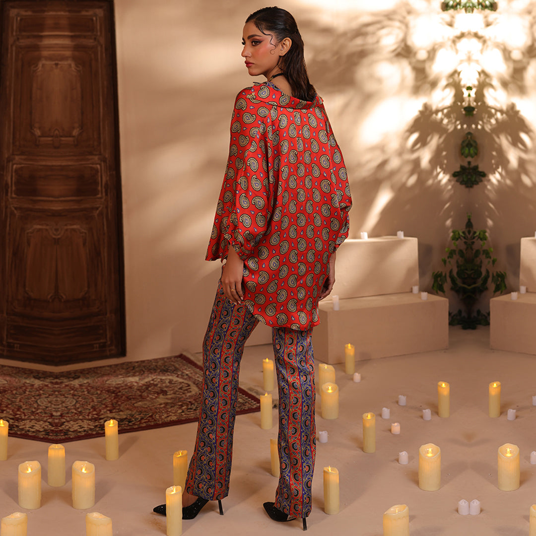 2 Pc Silk Formal Co-Ord Set