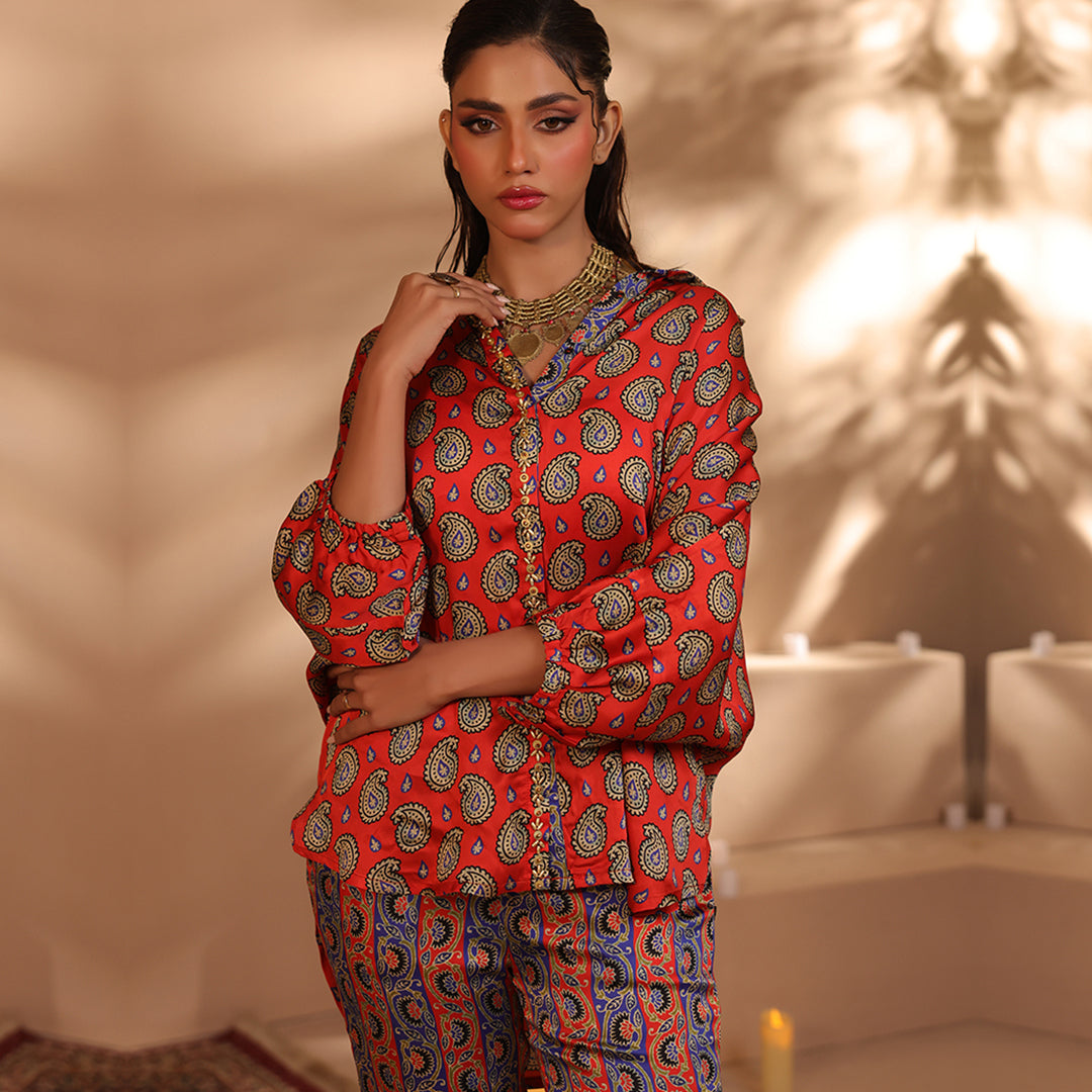 2 Pc Silk Formal Co-Ord Set