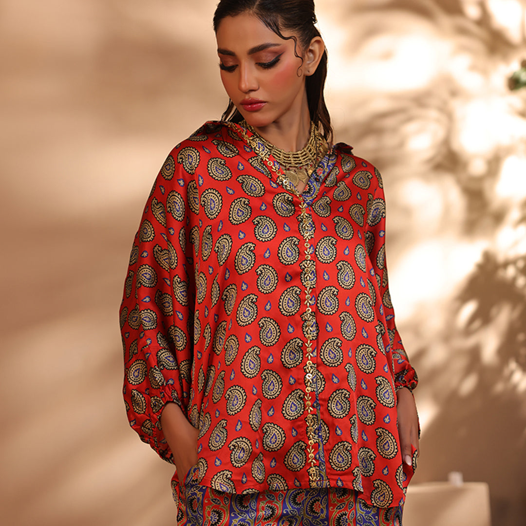 2 Pc Silk Formal Co-Ord Set