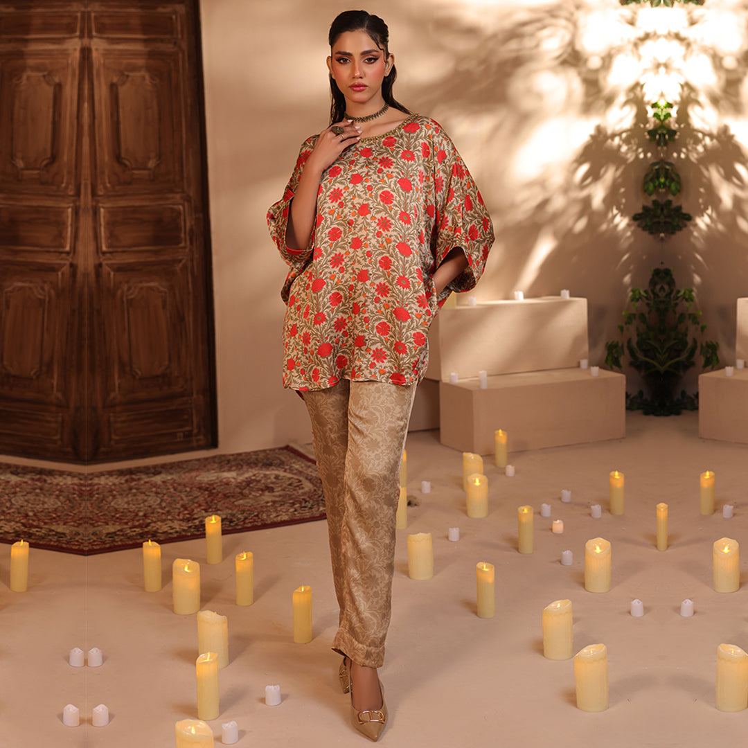 2 Pc Silk Formal Co-Ord Set