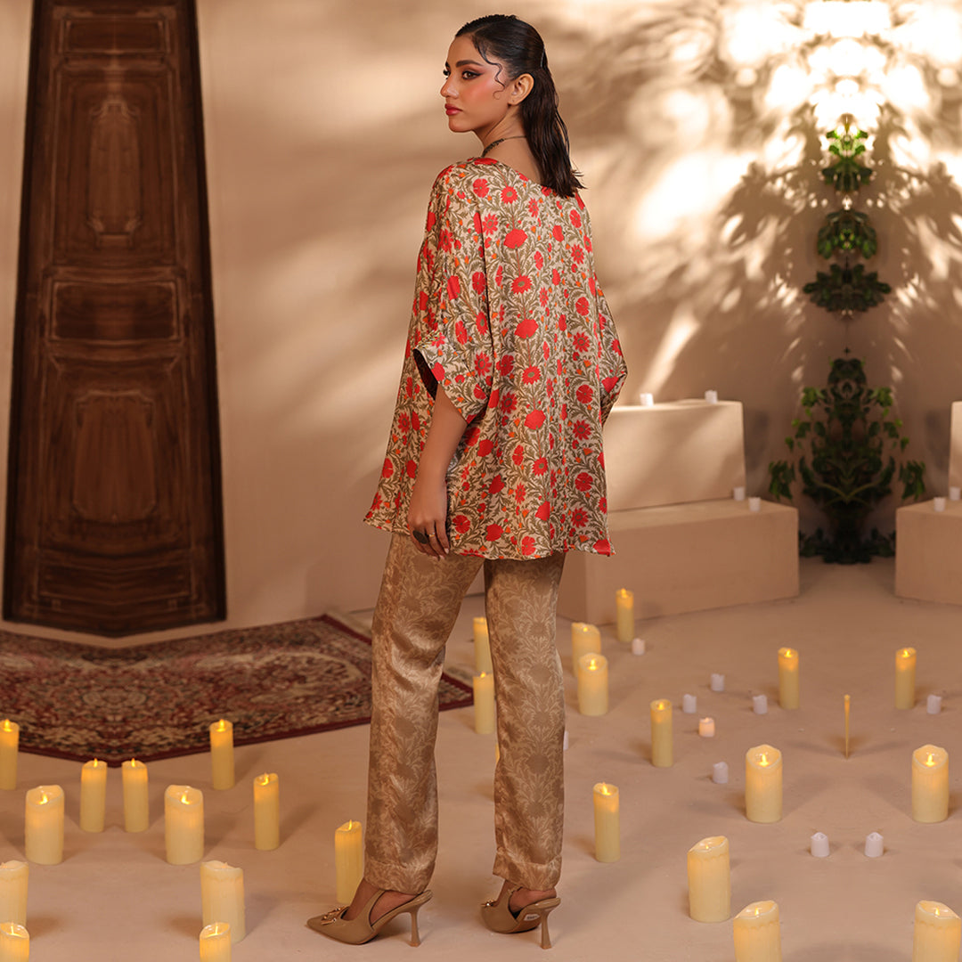 2 Pc Silk Formal Co-Ord Set