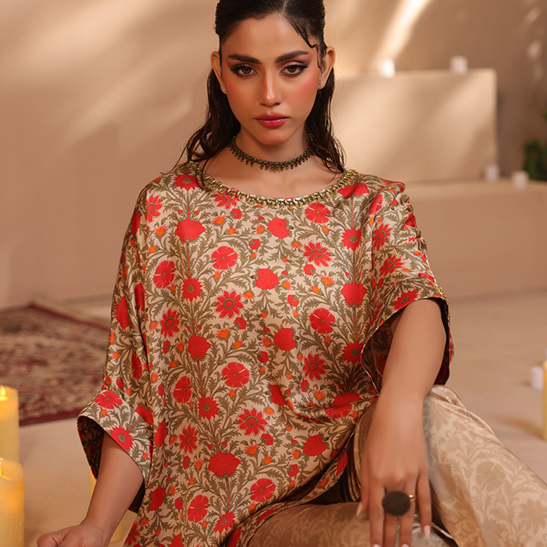 2 Pc Silk Formal Co-Ord Set