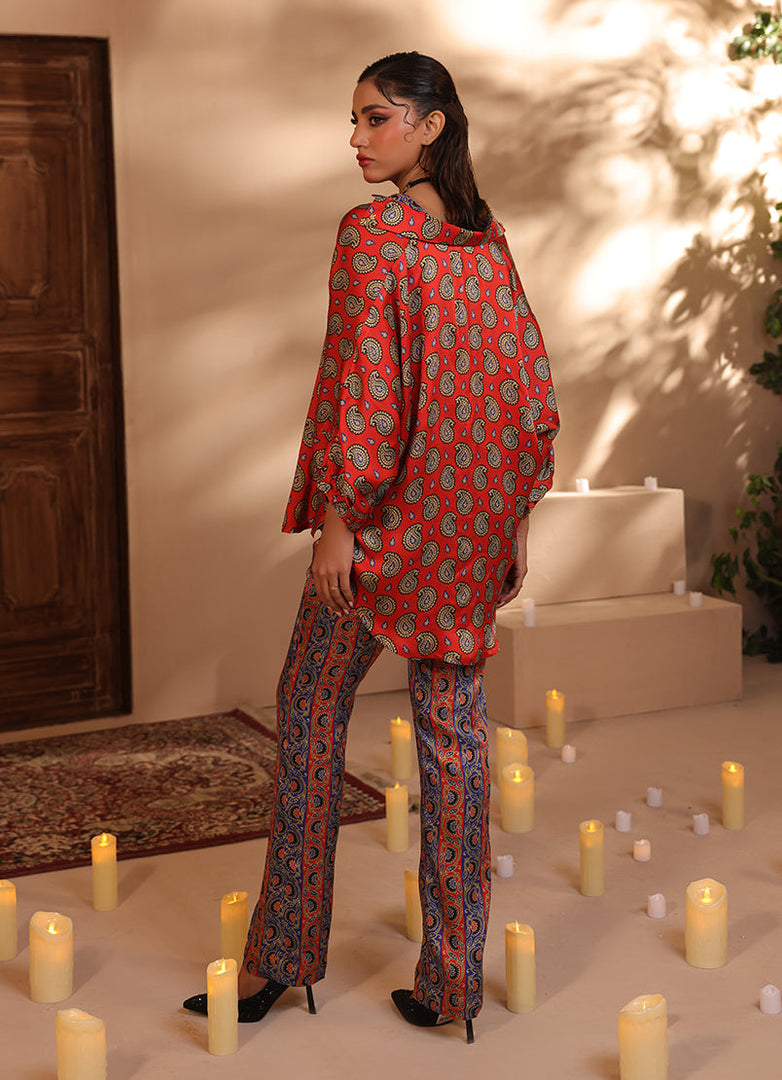 2 Pc Silk Formal Co-Ord Set
