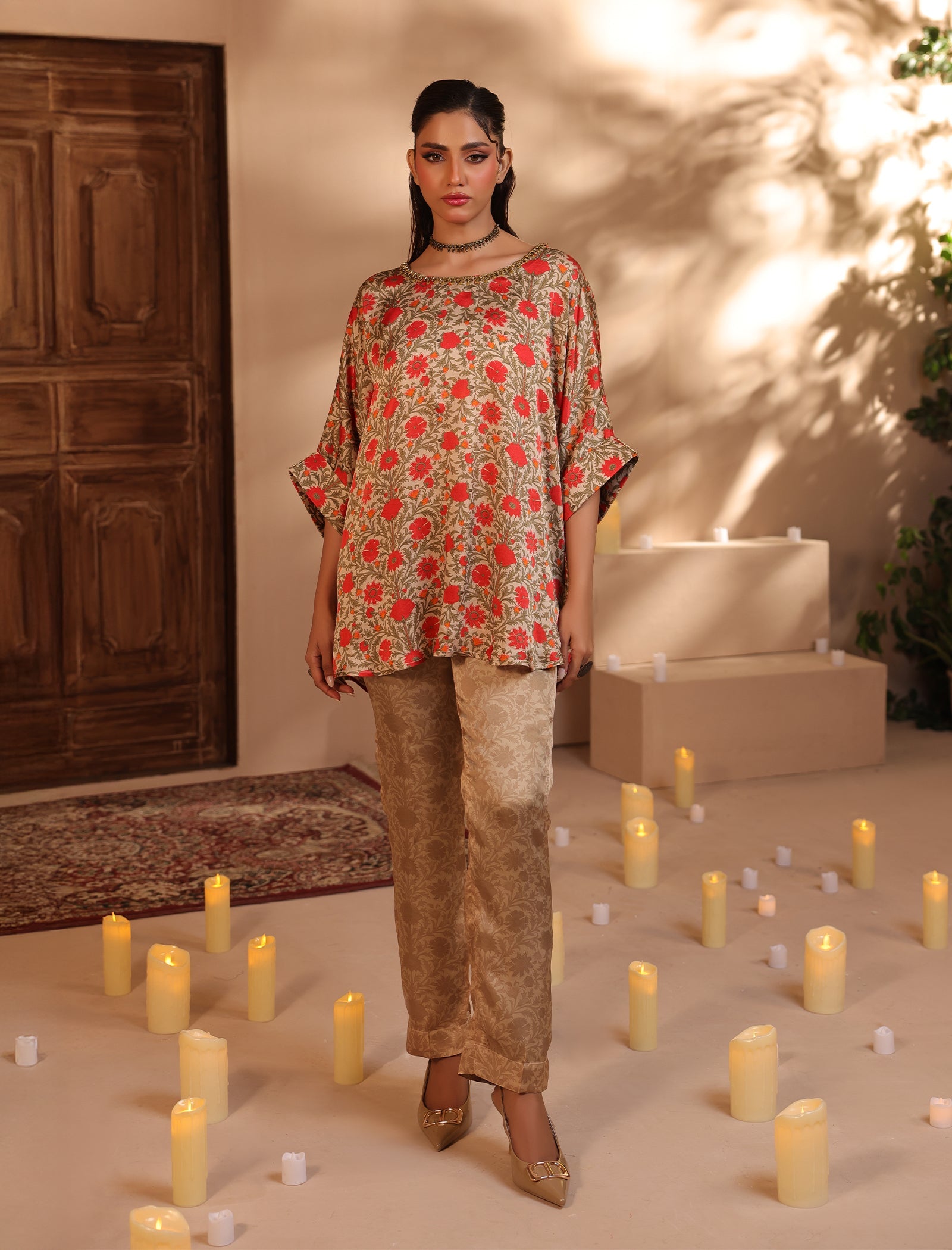 2 Pc Silk Formal Co-Ord Set -ZL25-C06-06