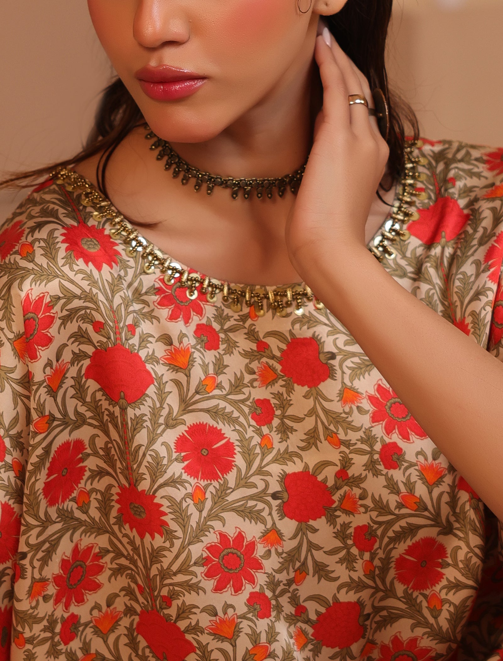 2 Pc Silk Formal Co-Ord Set -ZL25-C06-06 Secondary image