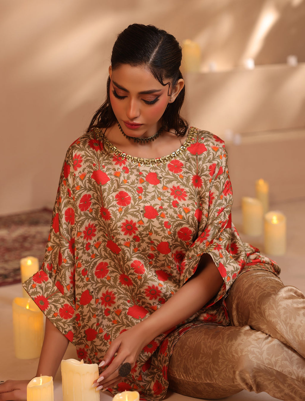 2 Pc Silk Formal Co-Ord Set -ZL25-C06-06