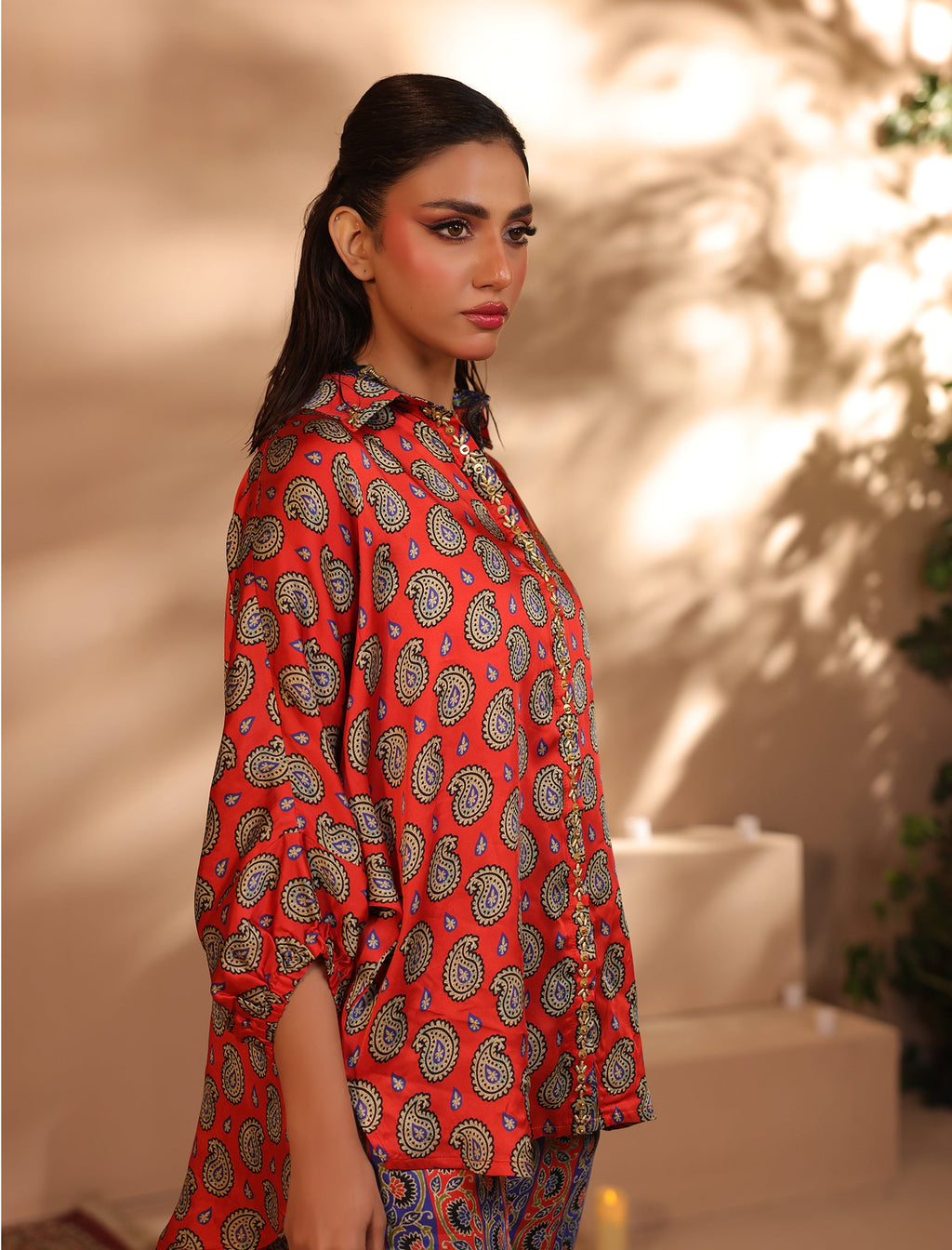 2 Pc Silk Formal Co-Ord Set - ZL25-C06-05