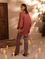 2 Pc Silk Formal Co-Ord Set - ZL25-C06-05