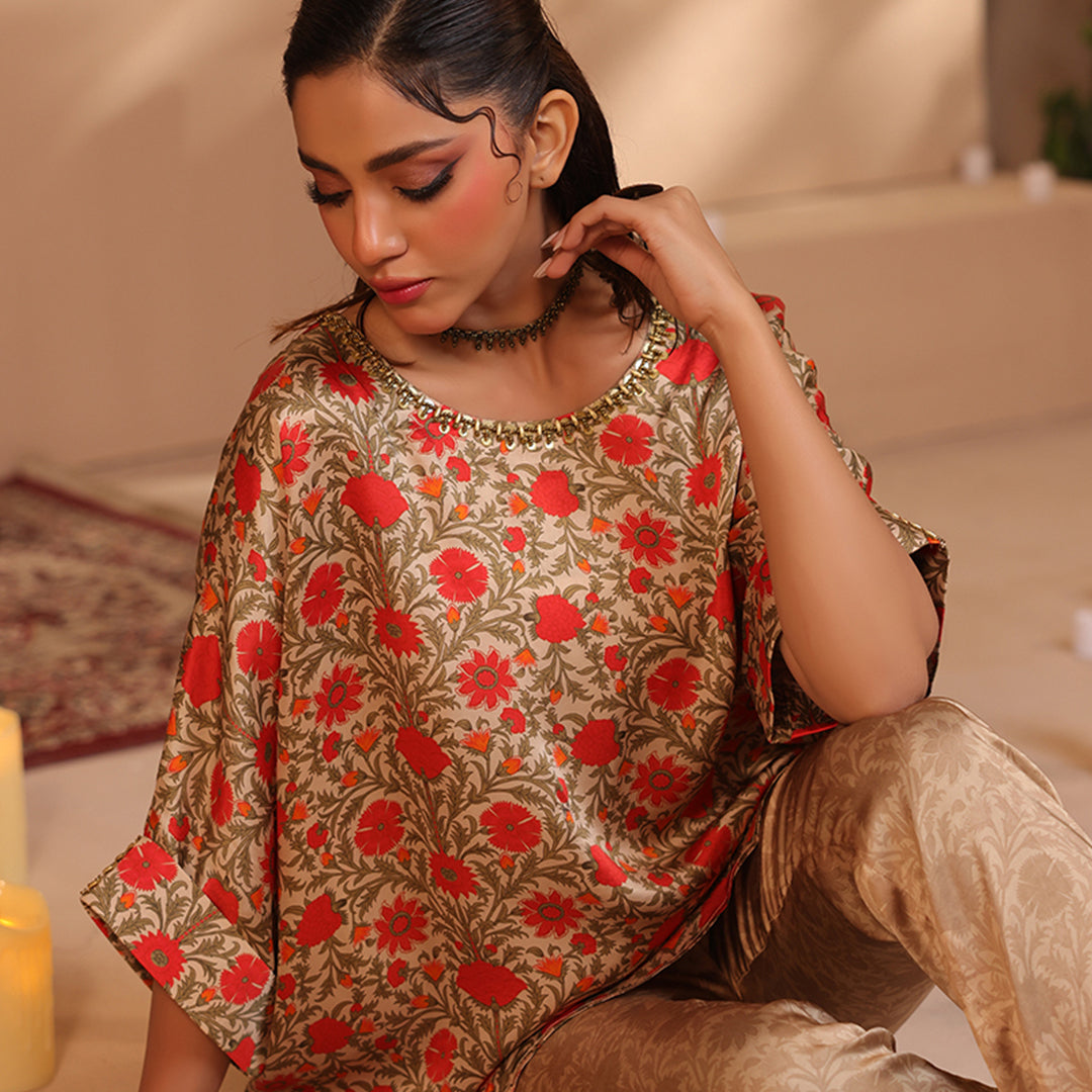 2 Pc Silk Formal Co-Ord Set