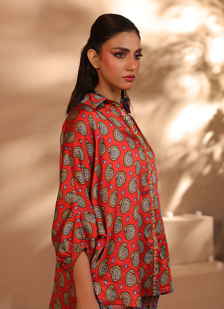 2 Pc Silk Formal Co-Ord Set