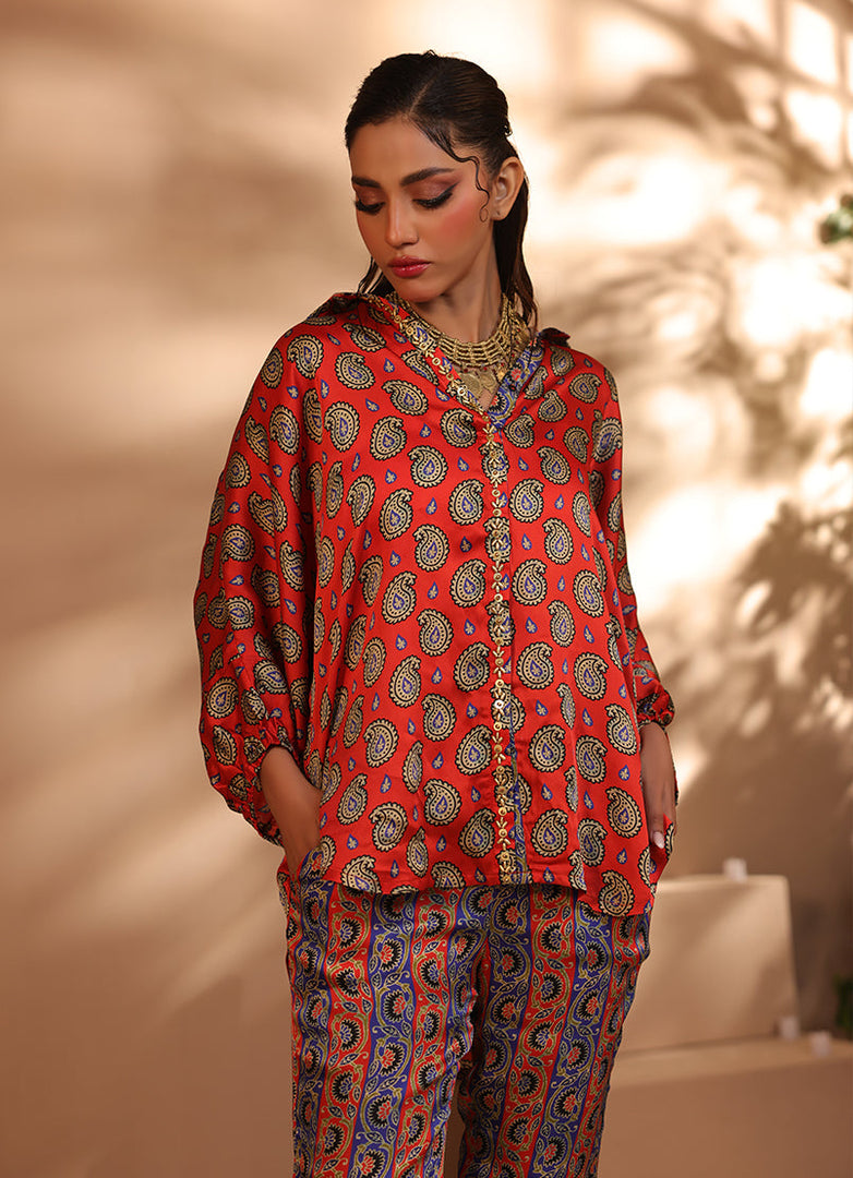 2 Pc Silk Formal Co-Ord Set