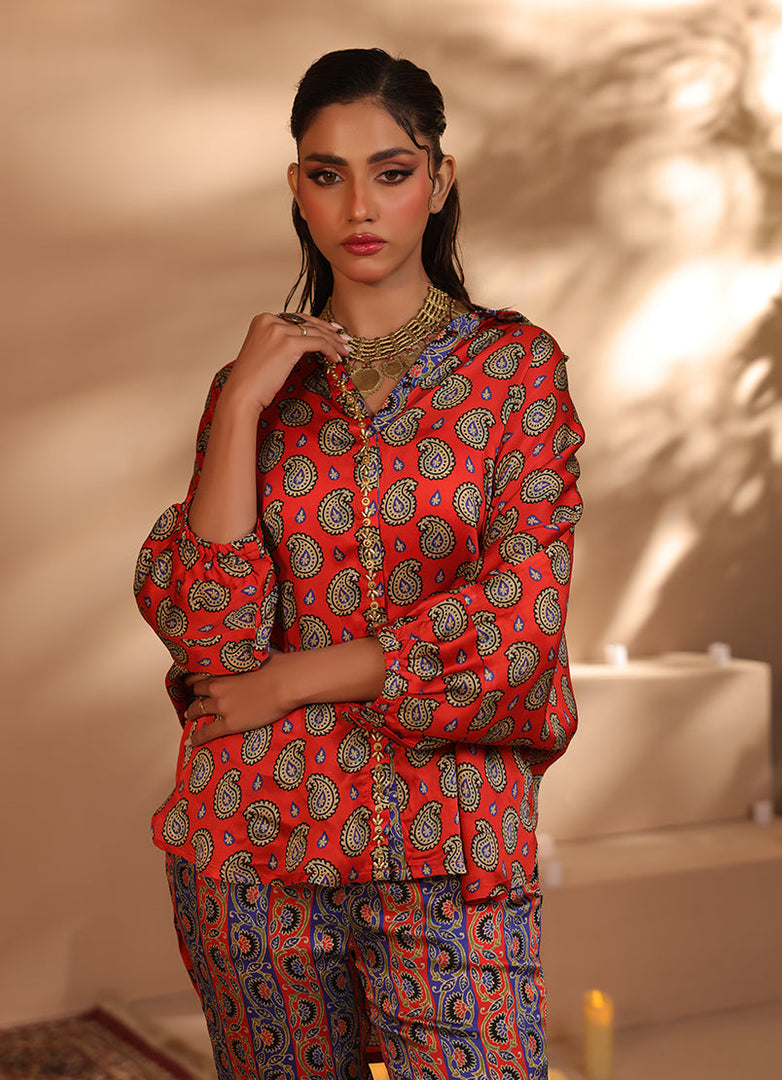 2 Pc Silk Formal Co-Ord Set