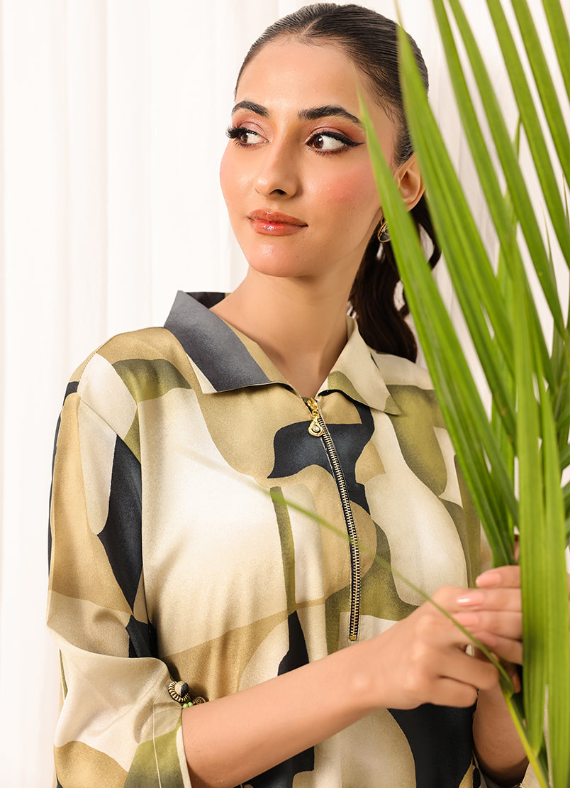 1 Pc Poly Silk Long Dress Secondary image