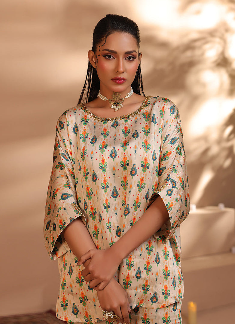 2 Pc Silk Formal Co-Ord Set