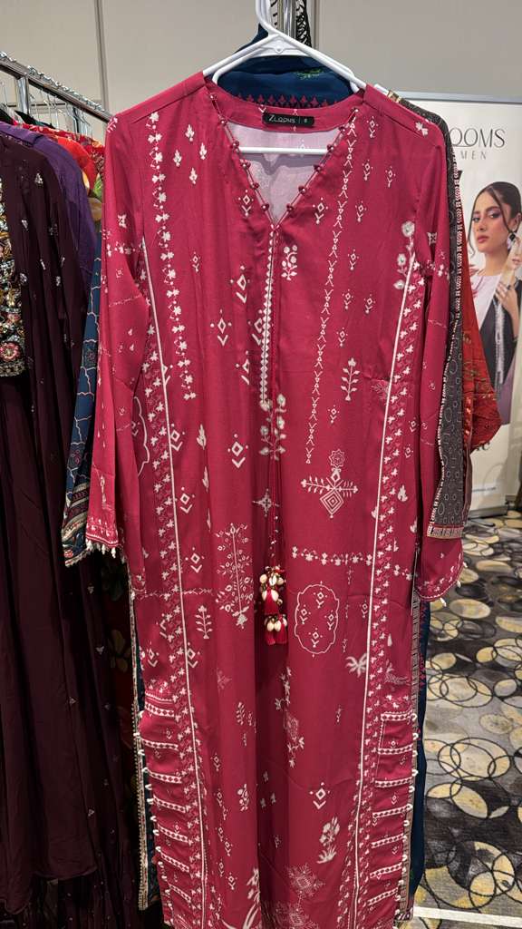 Printed Kaftaan | Red