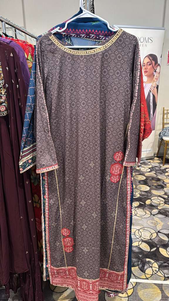 Printed Kaftaan | Brown