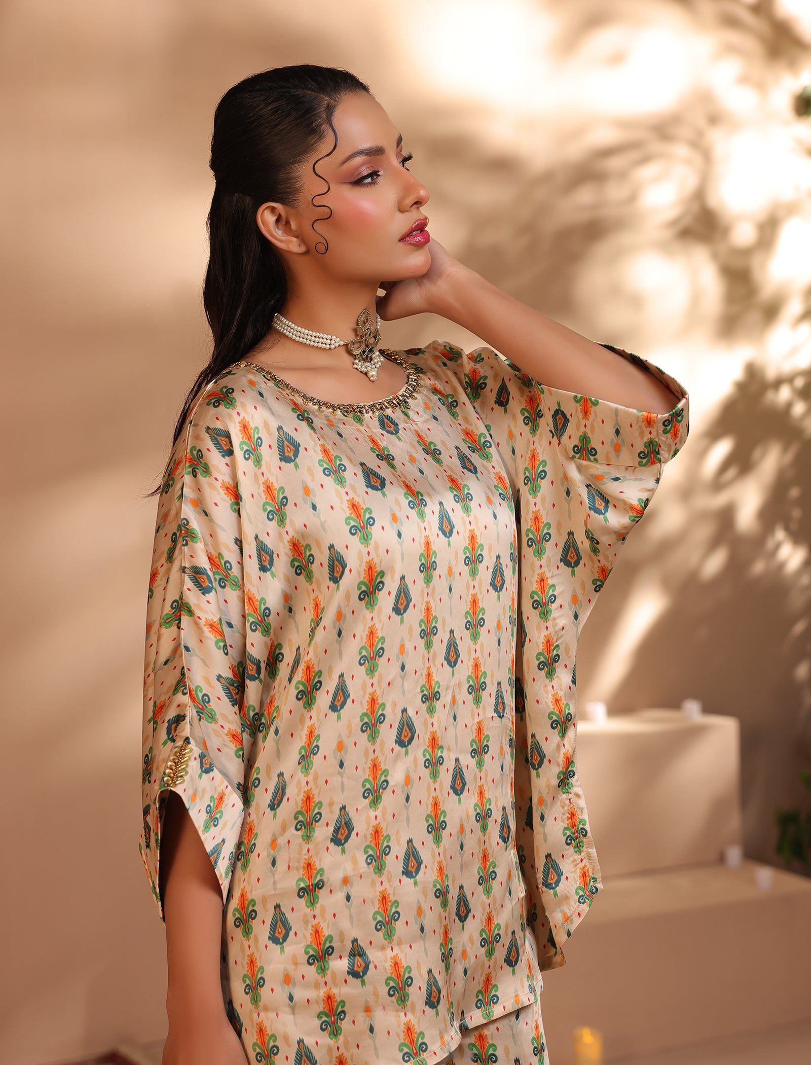 2 Pc Silk Formal Co-Ord Set - ZL25-C06-03 Secondary image