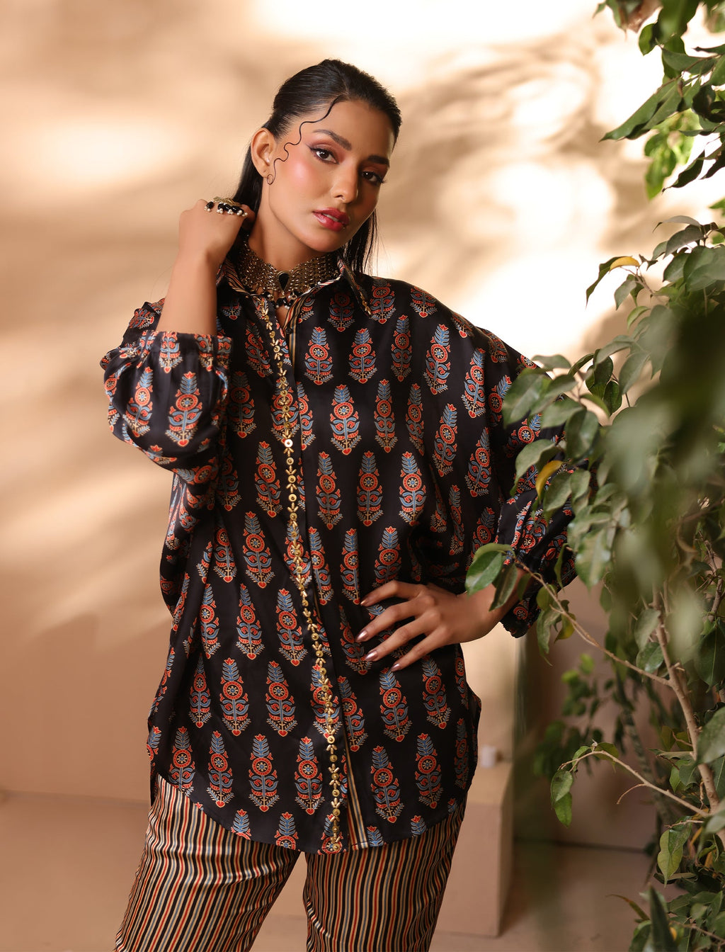 2 Pc Silk Formal Co-Ord Set - ZL25-C06-04
