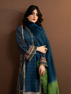 2Pc Printed Kaftaan | Blue