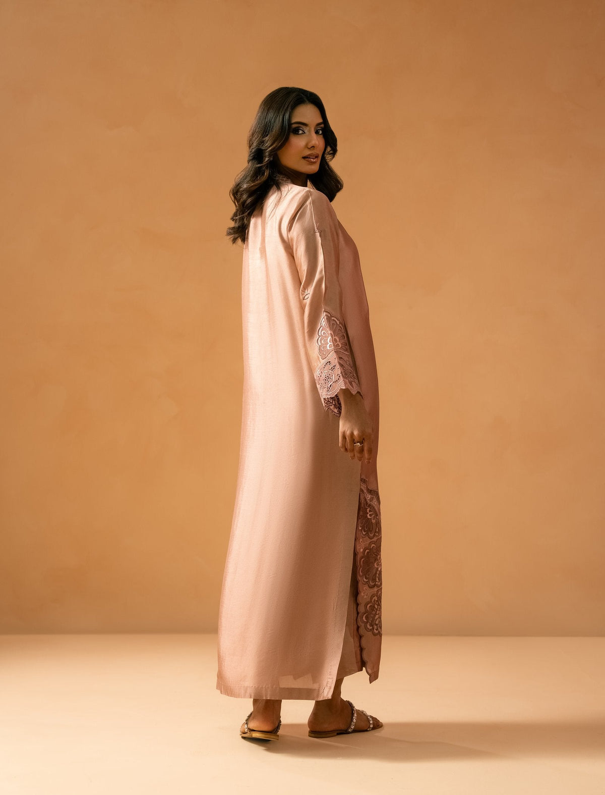 Tea Pink Kaftaan - back view